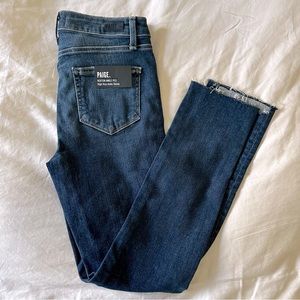 NWT PAIGE Hoxton ankle peg distressed jeans size 26